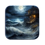 House Waves Storm Square Metal Box (Black)