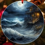 House Waves Storm UV Print Acrylic Ornament Round