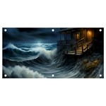 House Waves Storm Banner and Sign 4  x 2 