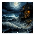 House Waves Storm Banner and Sign 4  x 4 