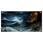 House Waves Storm Banner and Sign 6  x 3 
