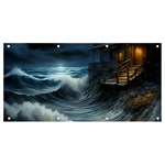 House Waves Storm Banner and Sign 8  x 4 