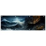 House Waves Storm Banner and Sign 9  x 3 
