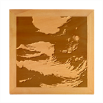 House Waves Storm Wood Photo Frame Cube
