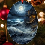 House Waves Storm UV Print Acrylic Ornament Oval