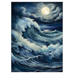 Waves Storm Sea Moon Landscape Playing Cards Single Design (Rectangle) with Custom Box from ArtsNow.com Card