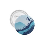 Swan Flying Bird Wings Waves Grass 1.75  Buttons