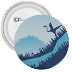 Swan Flying Bird Wings Waves Grass 3  Buttons