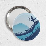 Swan Flying Bird Wings Waves Grass 2.25  Handbag Mirrors