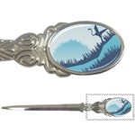 Swan Flying Bird Wings Waves Grass Letter Opener