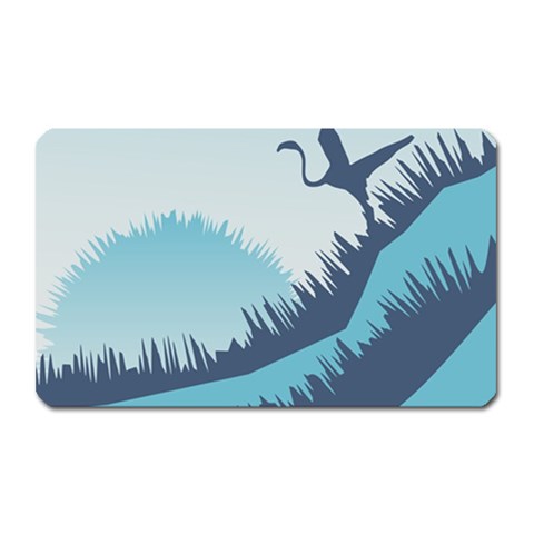 Swan Flying Bird Wings Waves Grass Magnet (Rectangular) from ArtsNow.com Front