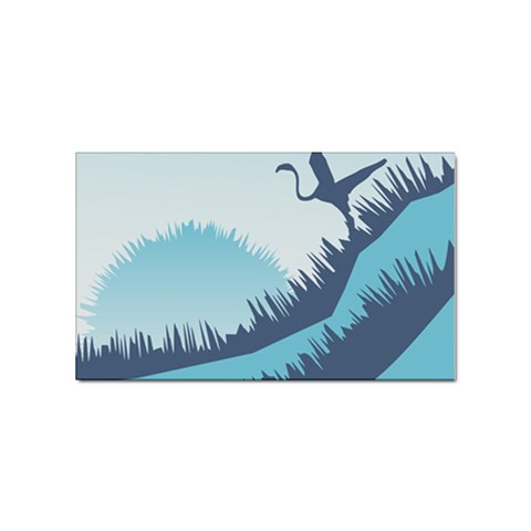 Swan Flying Bird Wings Waves Grass Sticker Rectangular (10 pack) from ArtsNow.com Front