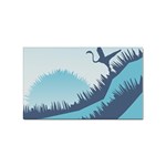Swan Flying Bird Wings Waves Grass Sticker Rectangular (10 pack)