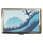 Swan Flying Bird Wings Waves Grass Cigarette Money Case