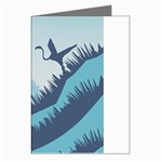 Swan Flying Bird Wings Waves Grass Greeting Cards (Pkg of 8)