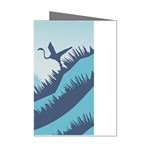 Swan Flying Bird Wings Waves Grass Mini Greeting Cards (Pkg of 8)