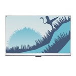 Swan Flying Bird Wings Waves Grass Business Card Holder