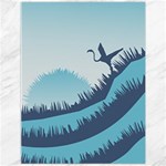 Swan Flying Bird Wings Waves Grass Canvas 12  x 16 