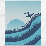 Swan Flying Bird Wings Waves Grass Canvas 16  x 20 