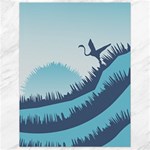 Swan Flying Bird Wings Waves Grass Canvas 18  x 24 
