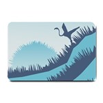 Swan Flying Bird Wings Waves Grass Small Doormat