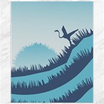 Swan Flying Bird Wings Waves Grass Canvas 11  x 14 