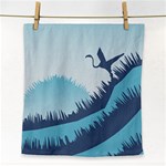 Swan Flying Bird Wings Waves Grass Face Towel