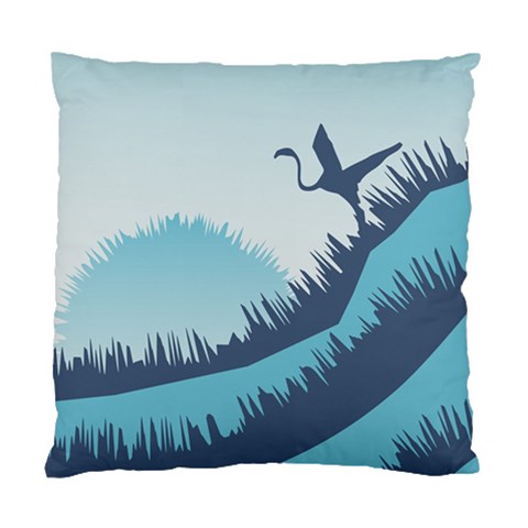 Swan Flying Bird Wings Waves Grass Standard Cushion Case (One Side) from ArtsNow.com Front