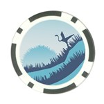 Swan Flying Bird Wings Waves Grass Poker Chip Card Guard (10 pack)