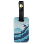 Swan Flying Bird Wings Waves Grass Luggage Tag (one side)
