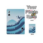 Swan Flying Bird Wings Waves Grass Playing Cards 54 Designs (Mini)