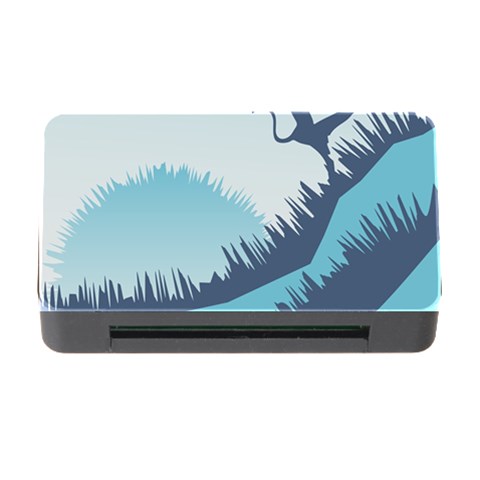 Swan Flying Bird Wings Waves Grass Memory Card Reader with CF from ArtsNow.com Front