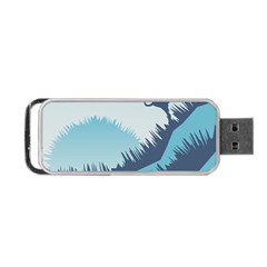 Swan Flying Bird Wings Waves Grass Portable USB Flash (Two Sides) from ArtsNow.com Back