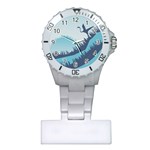 Swan Flying Bird Wings Waves Grass Plastic Nurses Watch