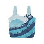 Swan Flying Bird Wings Waves Grass Full Print Recycle Bag (S)