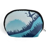 Swan Flying Bird Wings Waves Grass Accessory Pouch (Medium)