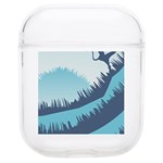 Swan Flying Bird Wings Waves Grass Soft TPU AirPods 1/2 Case