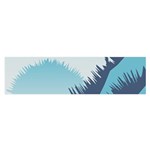 Swan Flying Bird Wings Waves Grass Oblong Satin Scarf (16  x 60 )