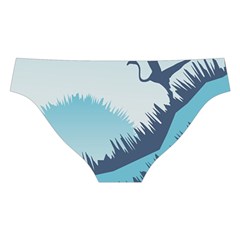Swan Flying Bird Wings Waves Grass Cross Back Hipster Bikini Set from ArtsNow.com Back Under