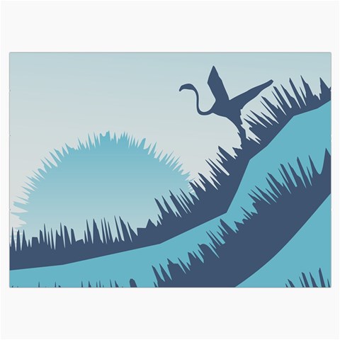 Swan Flying Bird Wings Waves Grass Roll Up Canvas Pencil Holder (L) from ArtsNow.com Front