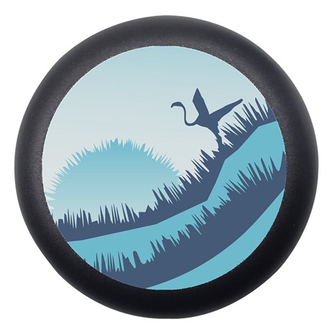 Swan Flying Bird Wings Waves Grass Dento Box with Mirror from ArtsNow.com Front