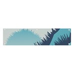 Swan Flying Bird Wings Waves Grass Banner and Sign 4  x 1 