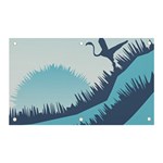 Swan Flying Bird Wings Waves Grass Banner and Sign 5  x 3 