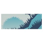 Swan Flying Bird Wings Waves Grass Banner and Sign 8  x 3 