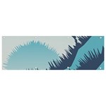 Swan Flying Bird Wings Waves Grass Banner and Sign 9  x 3 