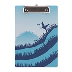 Swan Flying Bird Wings Waves Grass A5 Acrylic Clipboard