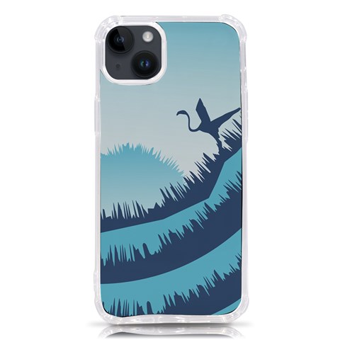 Swan Flying Bird Wings Waves Grass iPhone 14 Plus TPU UV Print Case from ArtsNow.com Front