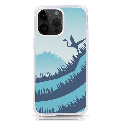 Swan Flying Bird Wings Waves Grass iPhone 14 Pro Max TPU UV Print Case from ArtsNow.com Front