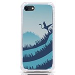 Swan Flying Bird Wings Waves Grass iPhone SE