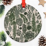 Plants Leaves Boho Botany Foliage Ornament (Round)